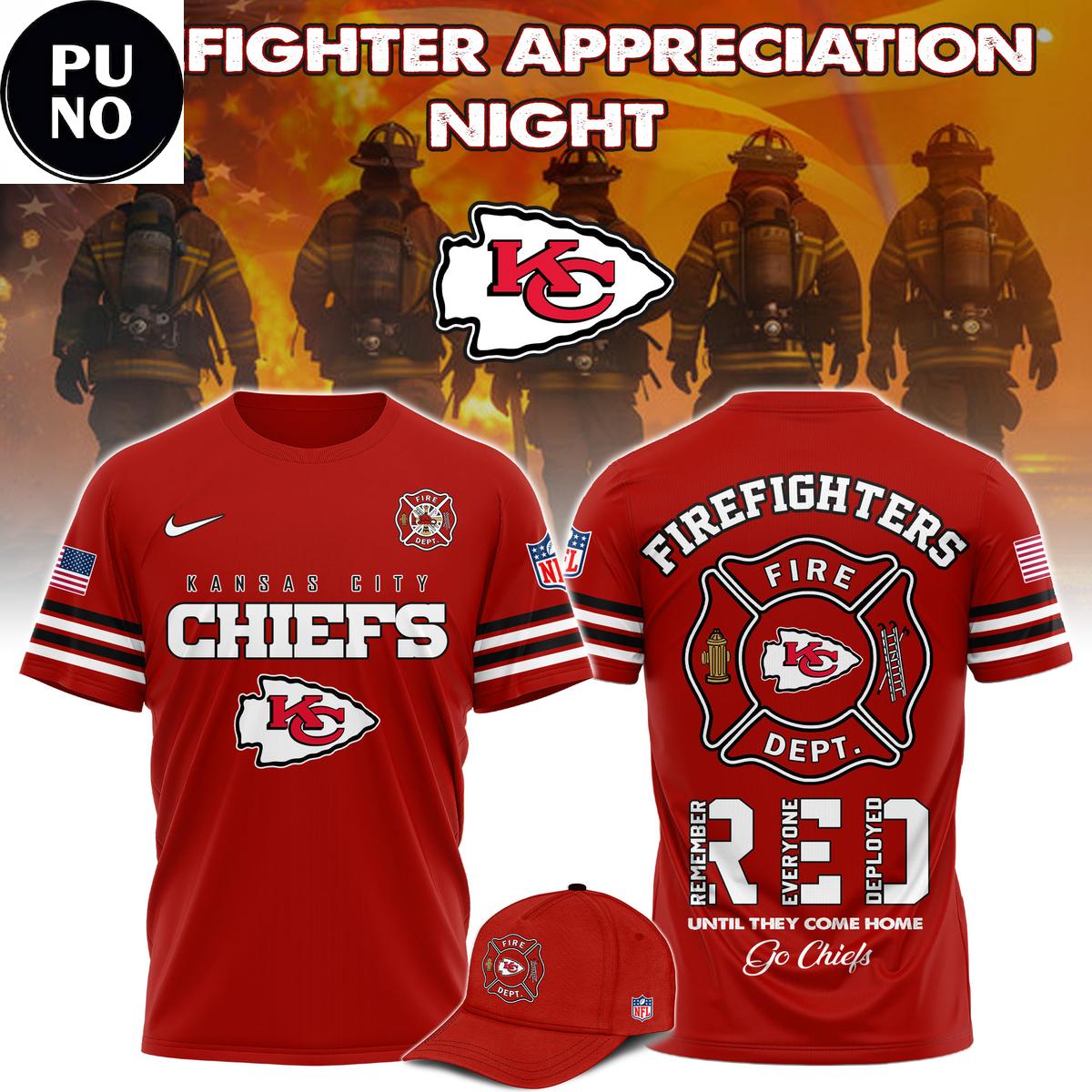 Kansas City Chiefs 2026 Firefighter Appreciation Night Shirt