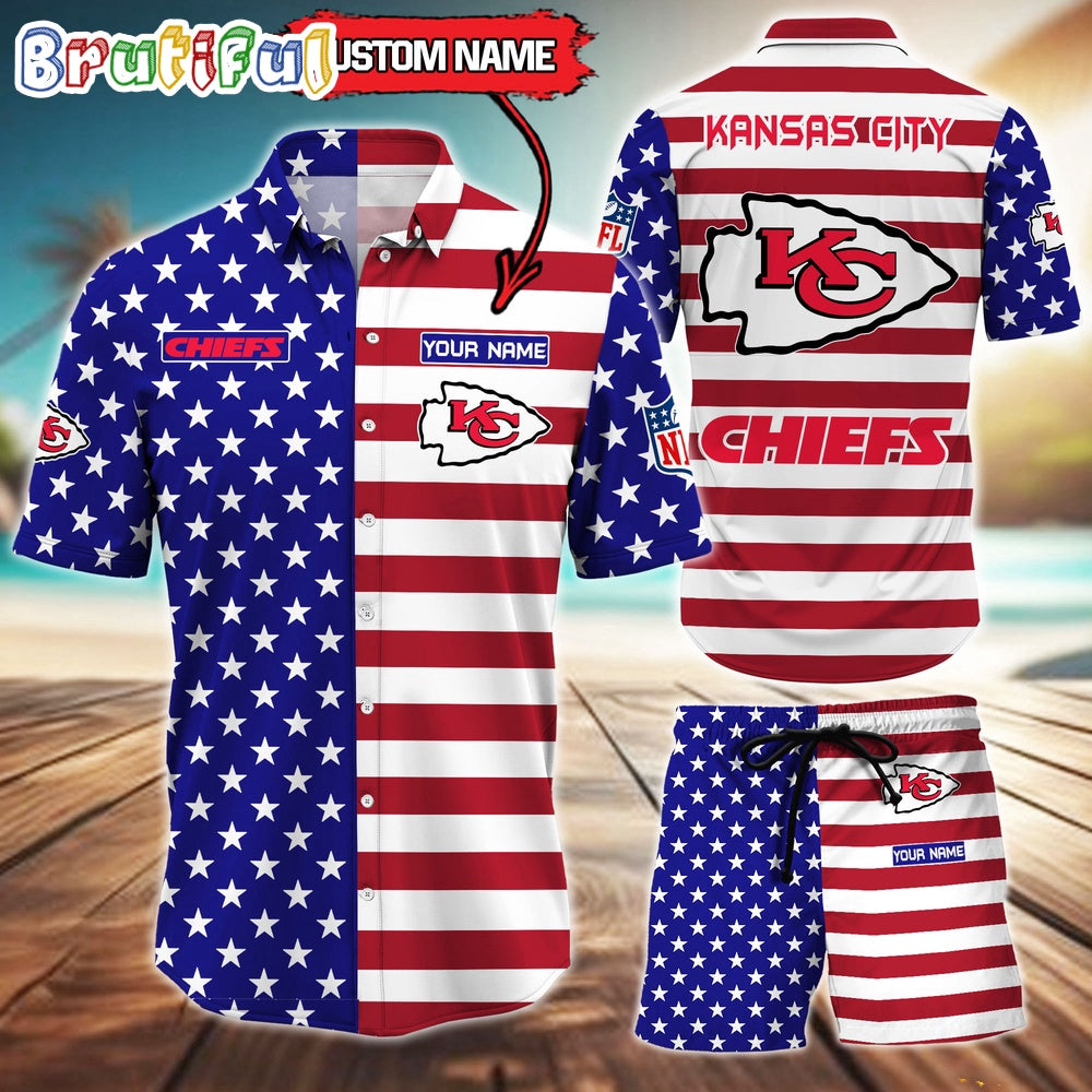 Kansas City Chiefs American Flag Hawaii Shirt