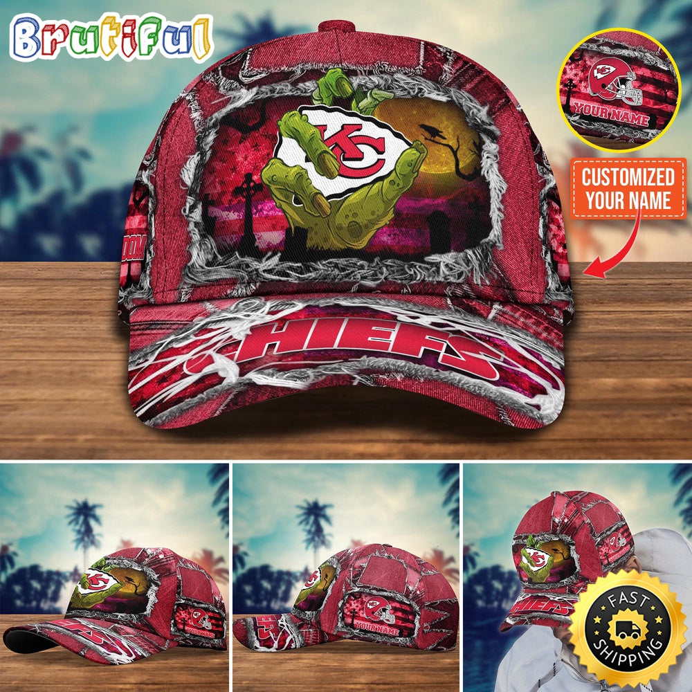 Kansas City Chiefs Baseball Cap Halloween Cap Customize For This Season