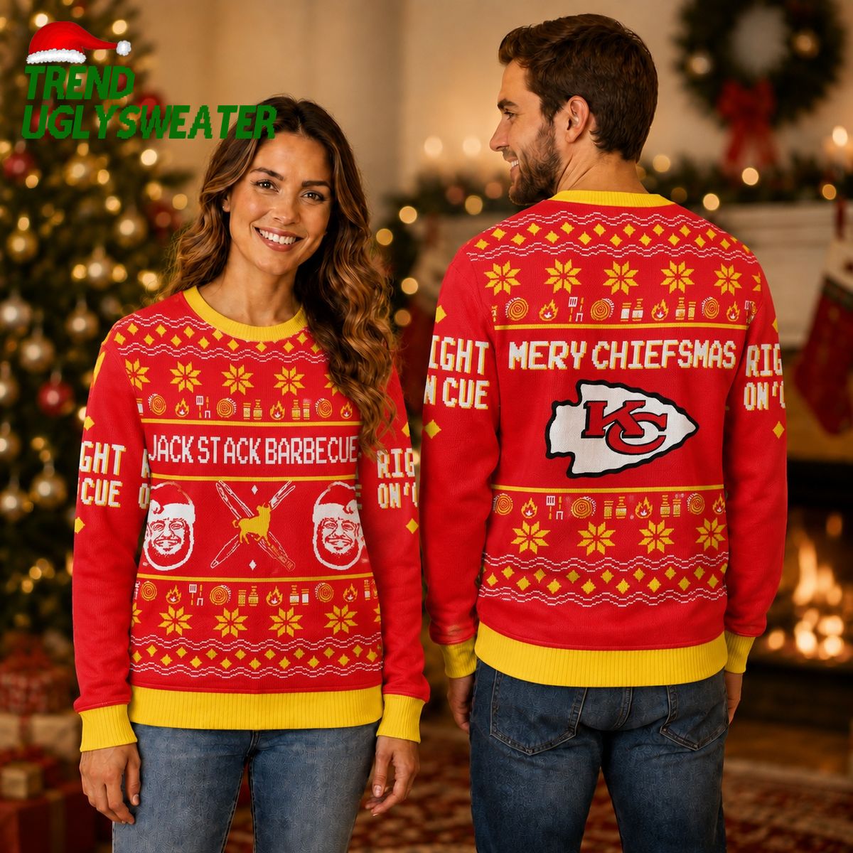 Kansas City Chiefs Bbq Blitz Ugly Christmas Sweater