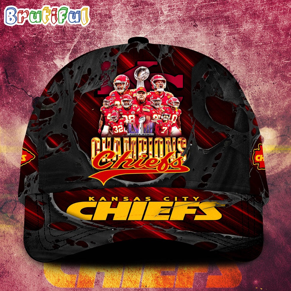 Kansas City Chiefs Classic Cap Champion Super Bowl Lviii Baseball Cap