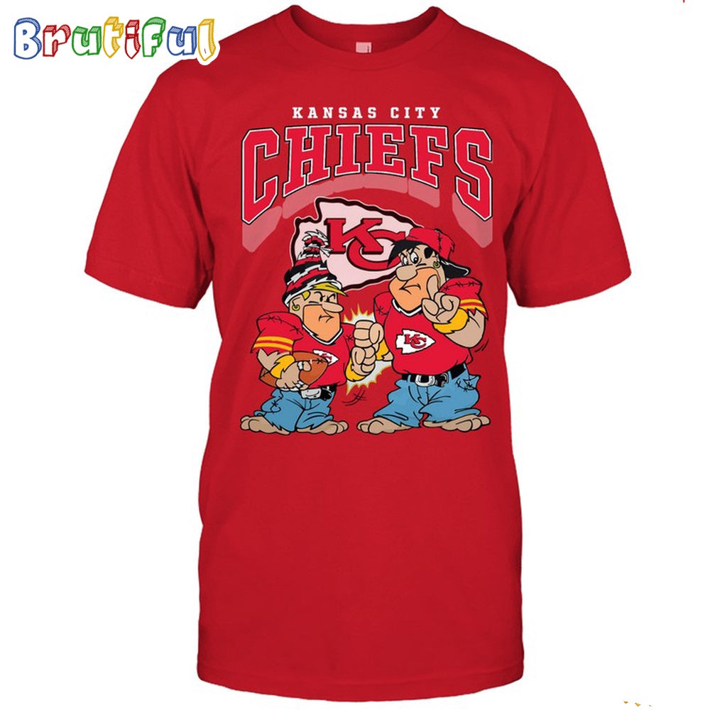 Kansas City Chiefs Flintstones Football T Shirt