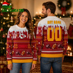 Kansas City Chiefs Frosty Holiday Ugly Christmas Sweater