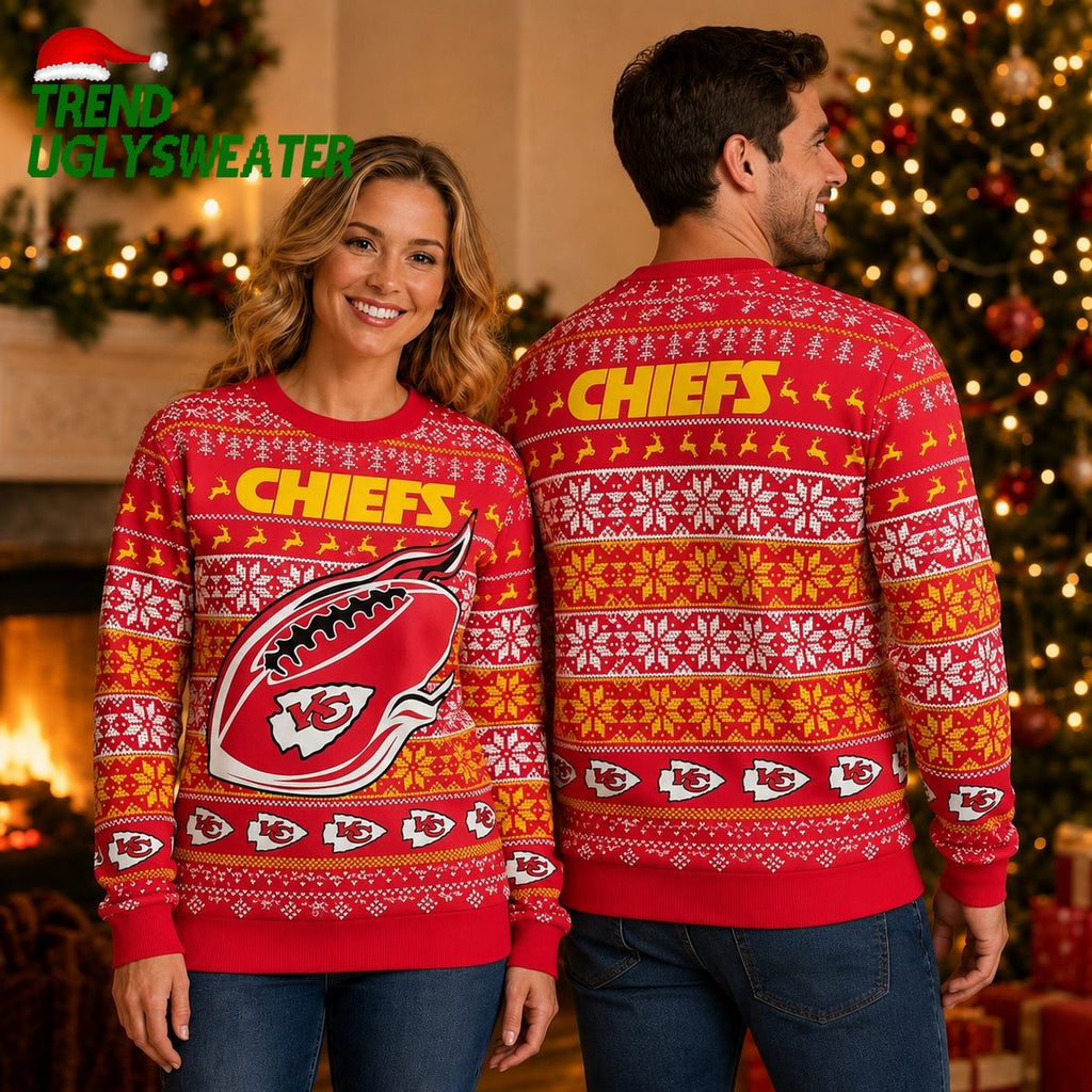 Kansas City Chiefs Holiday Touchdown Ugly Christmas Sweater
