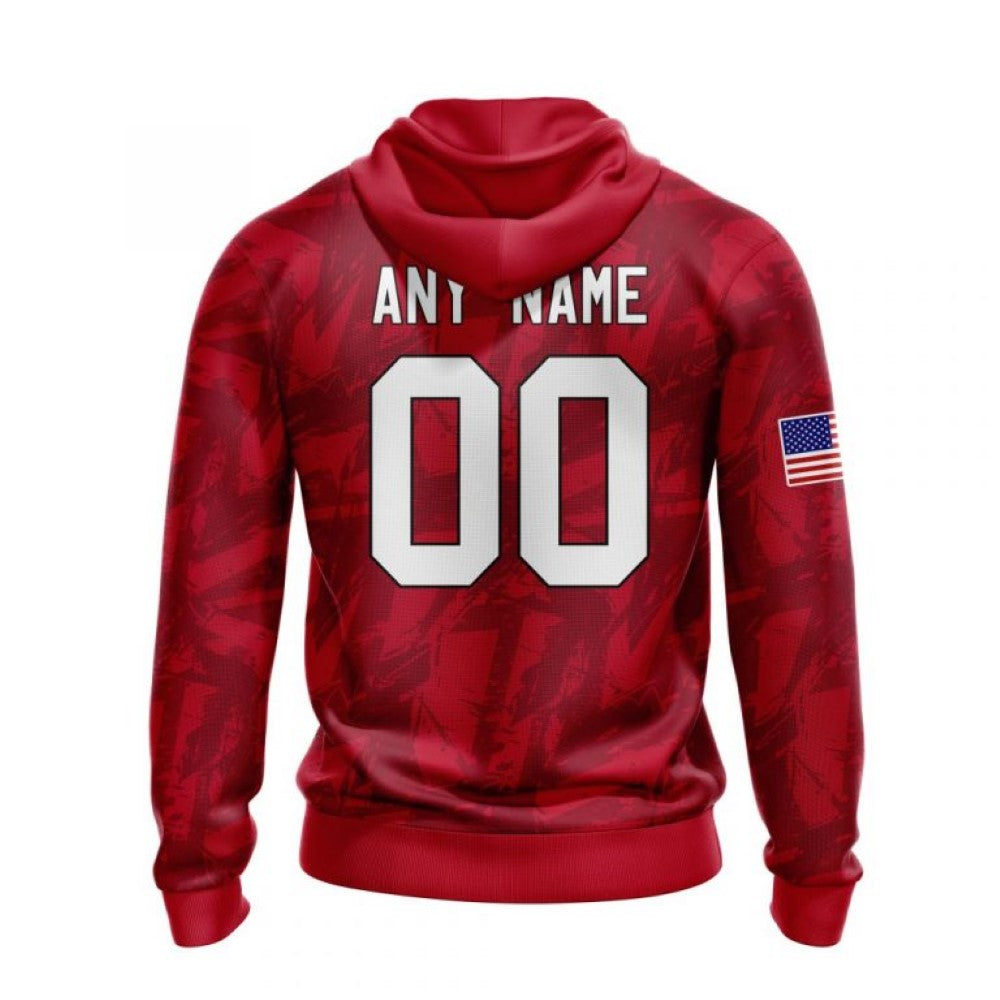 NFL Kansas City Chiefs Hoodie Personalized Name And Number 3D Hoodie With United States Flag Unisex Hoodie