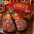 Kansas City Chiefs Kingdom 3D Embossed Football Suede Clogs