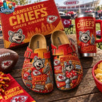 Kansas City Chiefs Kingdom 3D Embossed Football Suede Clogs