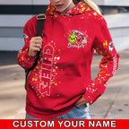 Custom NFL Kansas City Chiefs Hoodie Leggings The Grinch Hoodie Rock Paper Scissors Throat Punch I Win