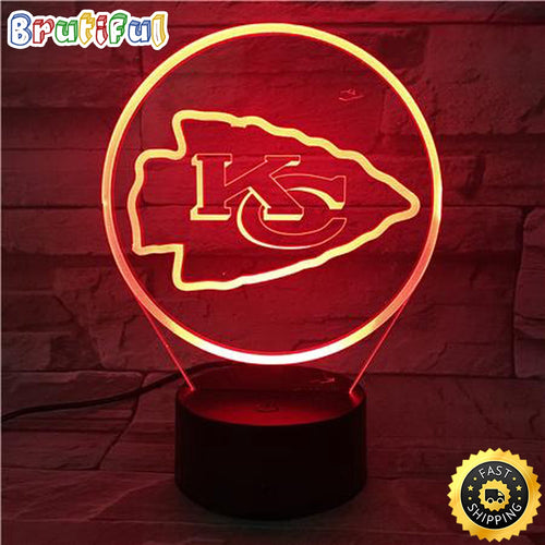 Kansas City Chiefs Night Light 3D LED Lamp