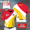 Kansas City Chiefs Polo Shirt Custom Name Football Polo Shirts