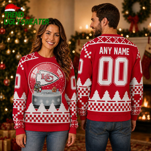 Kansas City Chiefs Snow Globe Christmas Sweater