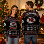 Kansas City Chiefs Ugly Christmas Sweater The Decisive Throw Unisex Sweater