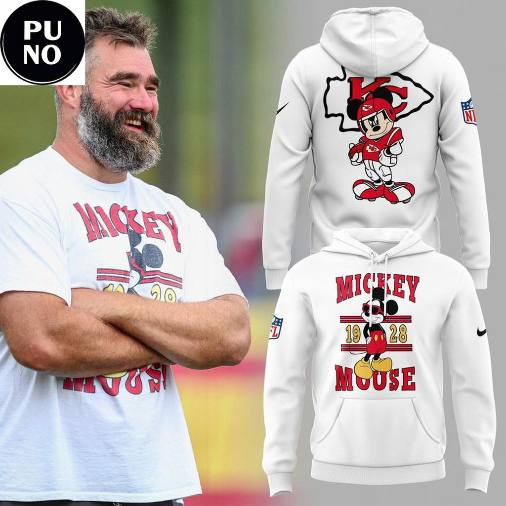 Kansas City Chiefs x Jason Kelce 2026 Mickey Mouse 1928 Hoodie T-Shirt