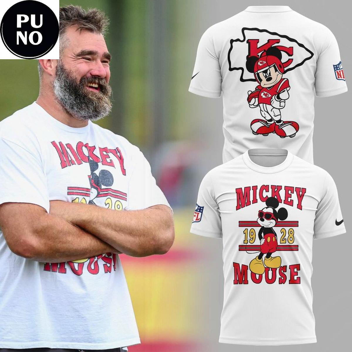 Kansas City Chiefs x Jason Kelce 2026 Mickey Mouse 1928 Hoodie T-Shirt