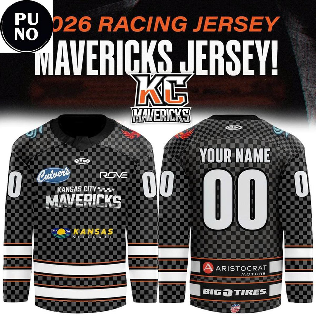 Kansas City Mavericks 2026 Racing Personalized Hockey Jersey