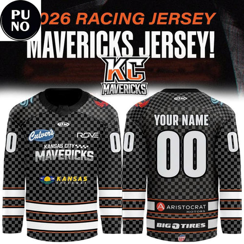 Kansas City Mavericks 2026 Racing Personalized Hockey Jersey