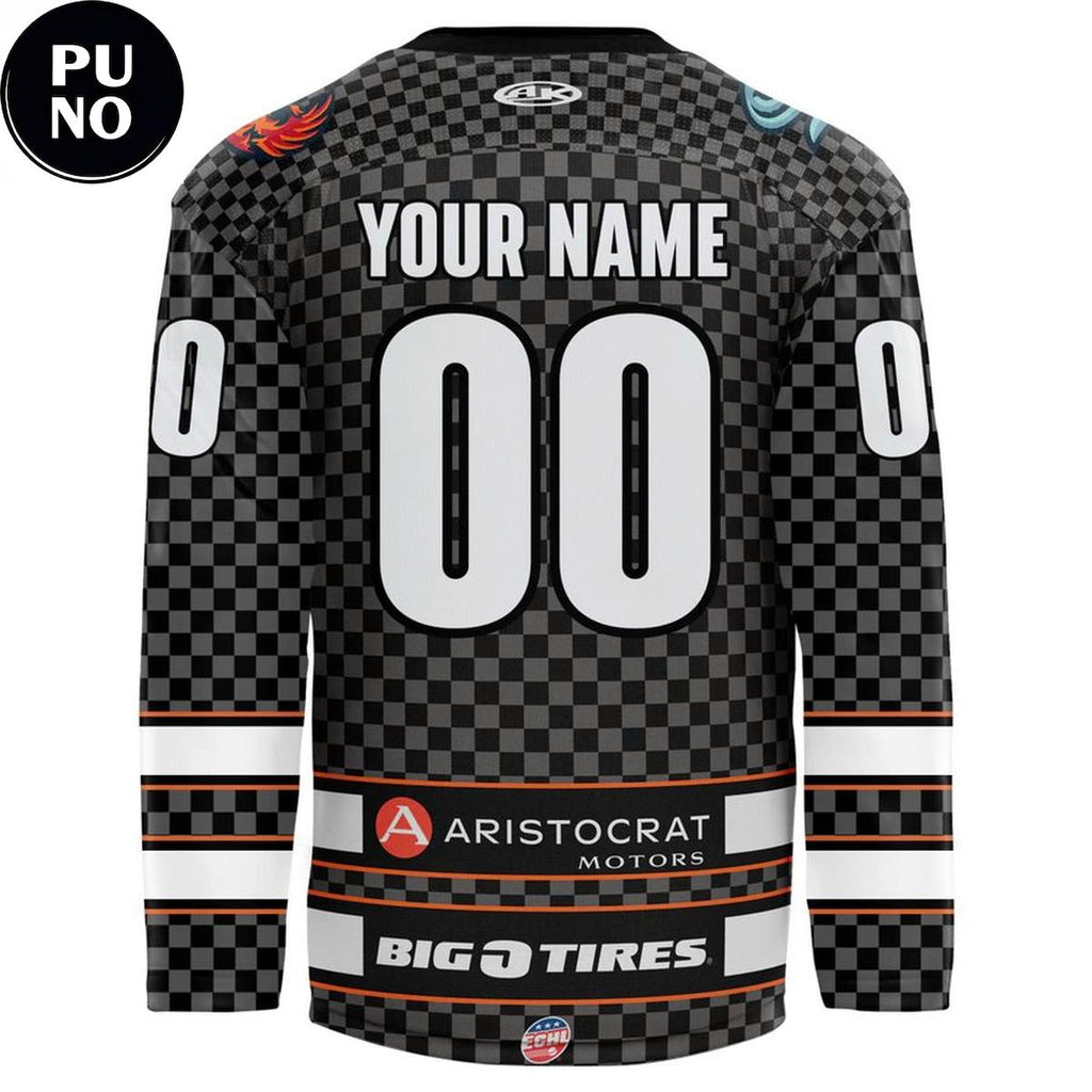 Kansas City Mavericks 2026 Racing Personalized Hockey Jersey