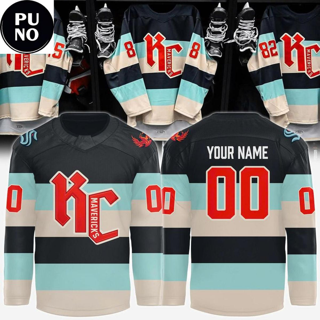 Kansas City Mavericks Affiliate Night 2026 Seattle Kraken Personalized Hockey Jersey