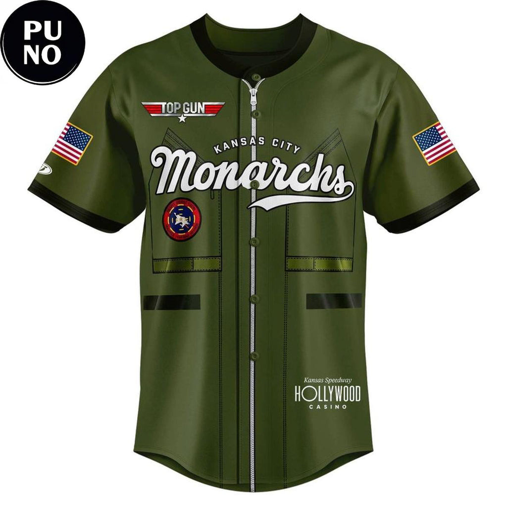 Kansas City Monarchs x Top Gun Night 2026 Personalized Baseball Jersey
