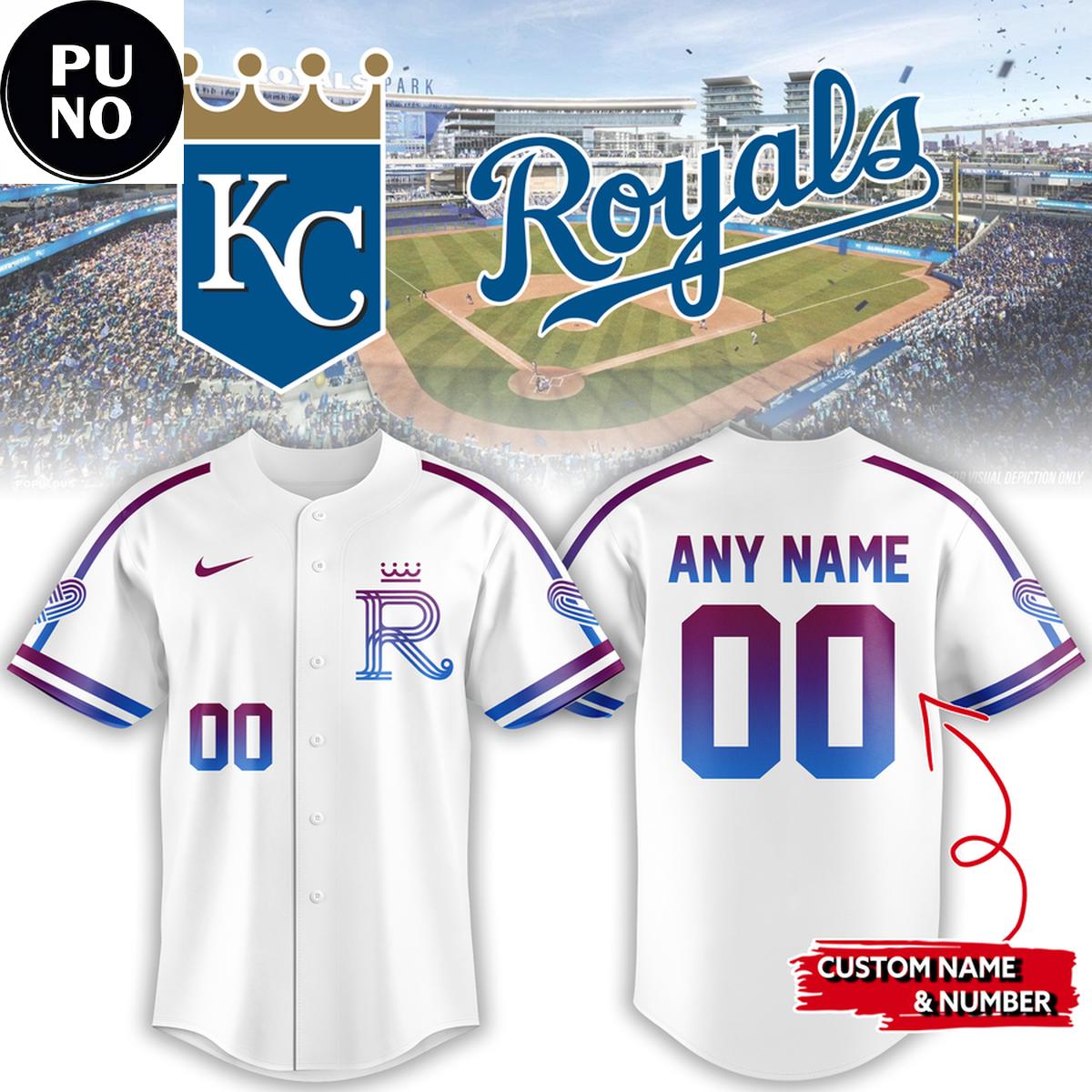 Kansas City Royals 2026 City Connect Personalized Baseball Jersey