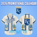 Kansas City Royals 2026 Promotional Calendar Hawaiian Shirt
