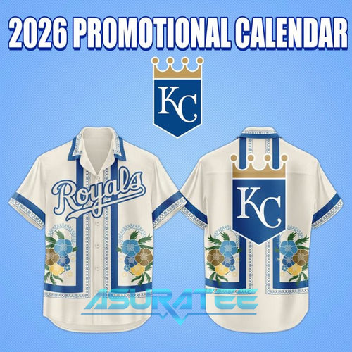 Kansas City Royals 2026 Promotional Calendar Hawaiian Shirt