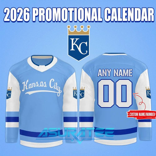 Kansas City Royals 2026 Promotional Calendar Hockey Jersey