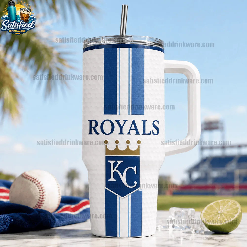 Kansas City Royals 40oz Baseball Tumbler With Handle And Straw