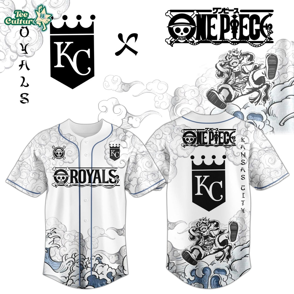 Kansas City Royals x One Piece Jersey 2026 Luffy Gear 5