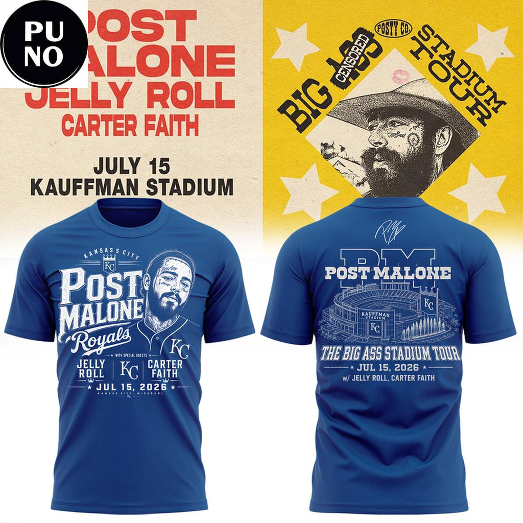 Kansas City Royals x Post Malone Concert 2026 Hoodie T-Shirt