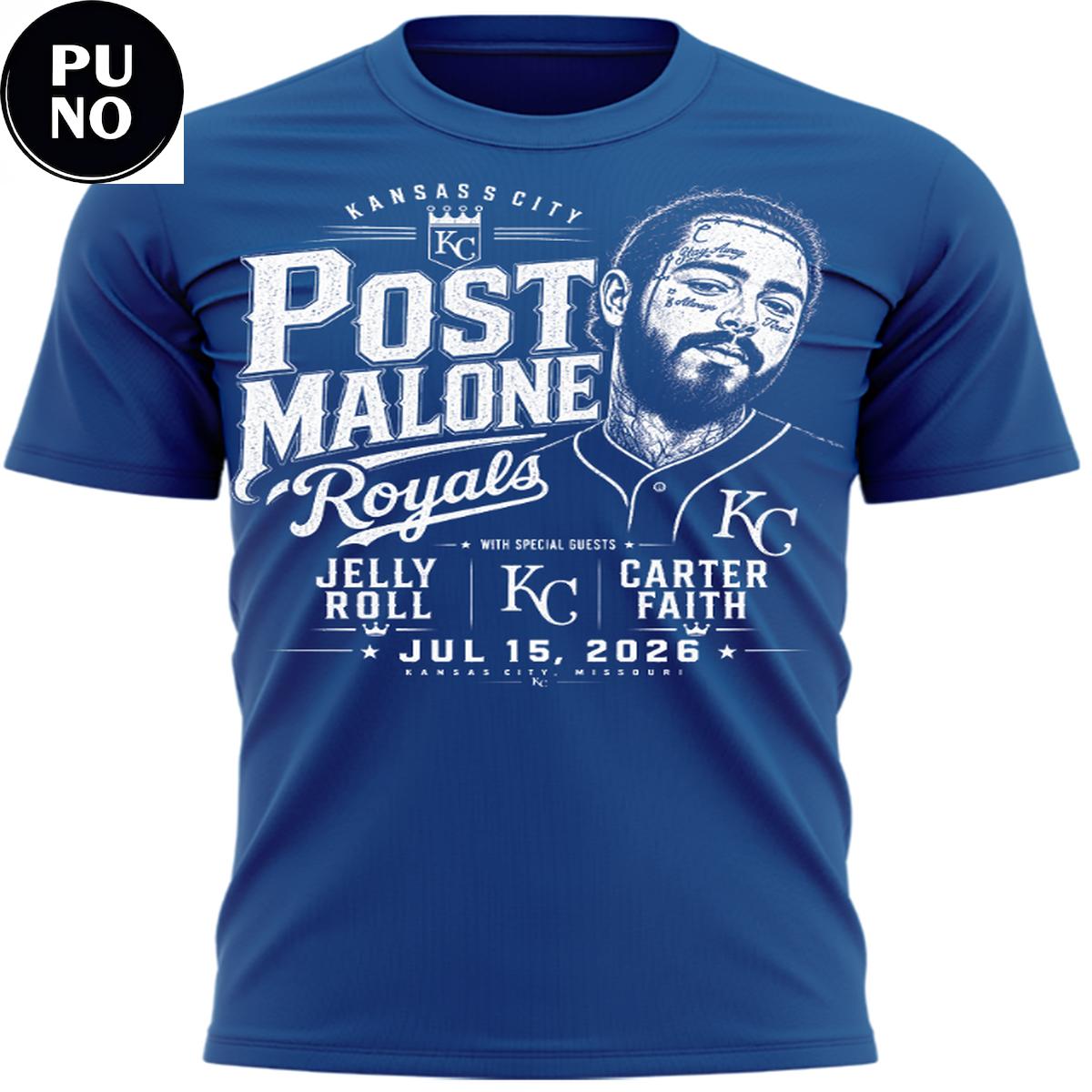 Kansas City Royals x Post Malone Concert 2026 Hoodie T-Shirt