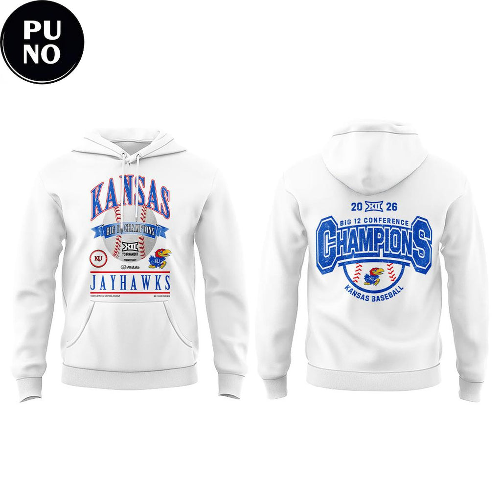 Kansas Jayhawks Big 12 Baseball Tournament Champions 2026 Hoodie T-Shirt