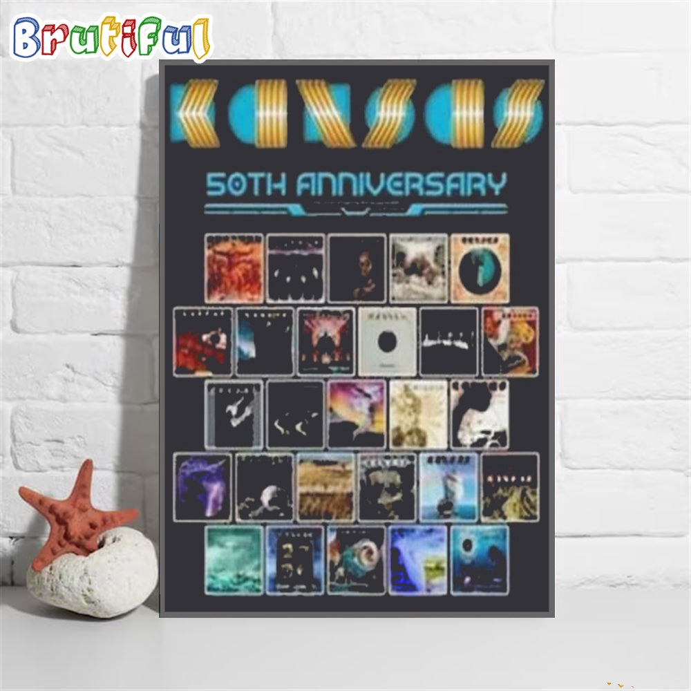 Kansas Music Band 50th Anniversary Tour 2024 Wall Art Poster Canvas