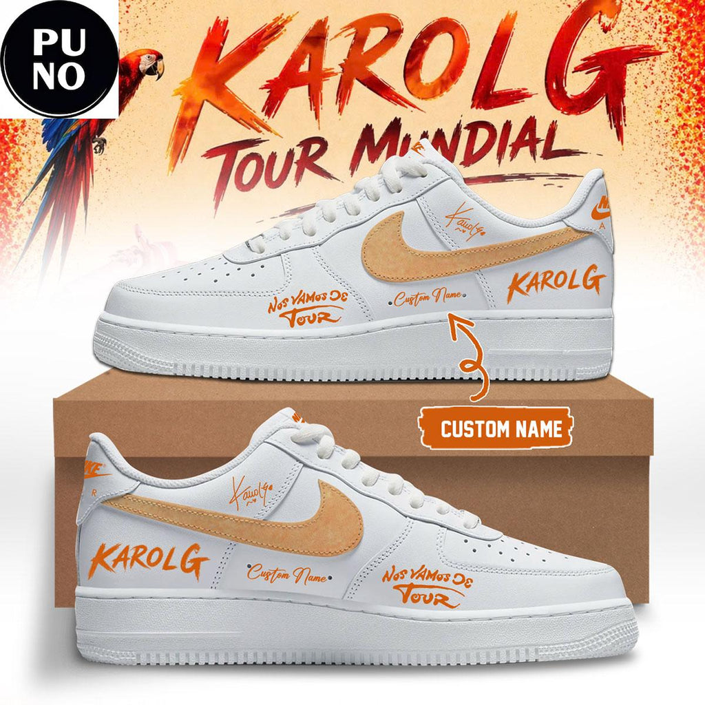 Karol G Nos Vamos de Tour 2026 Custom Name Air Force 1 Shoes