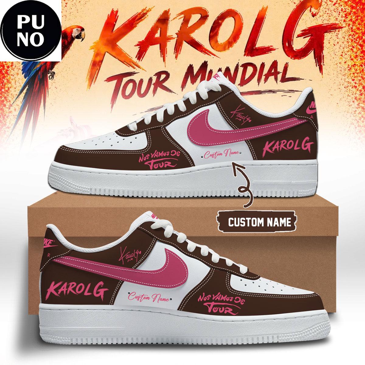 Karol G Nos Vamos de Tour 2026 Custom Name Air Force 1 Shoes