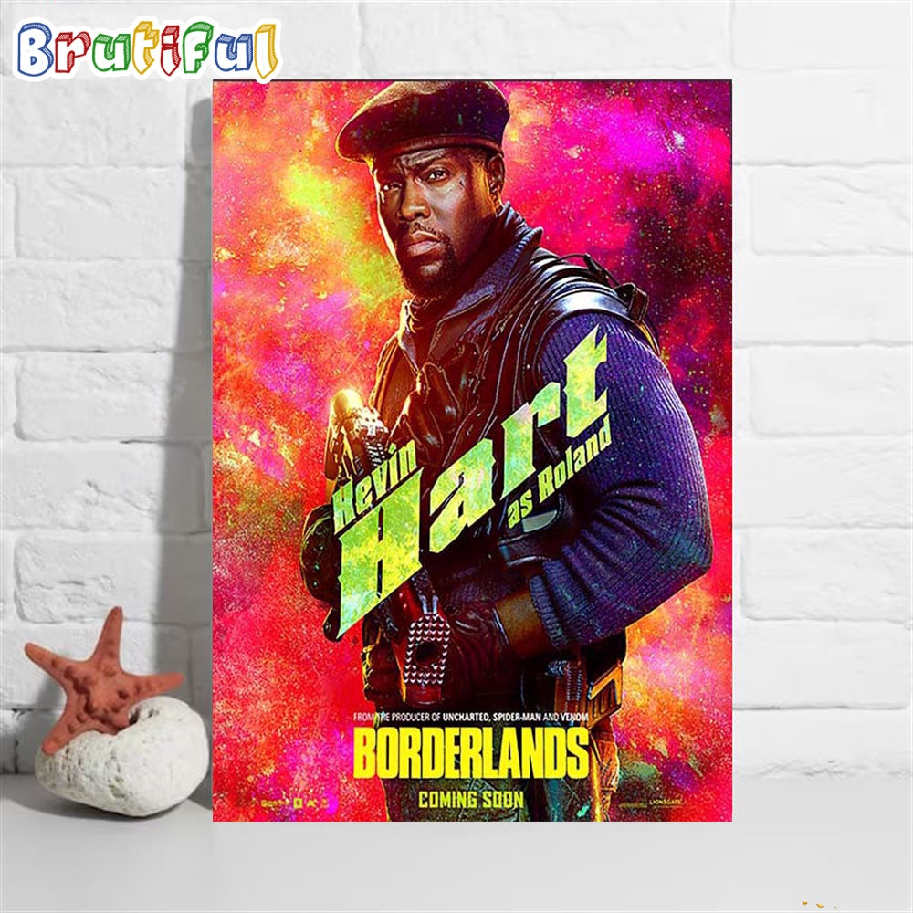 Kevin Hart as Roland in Borderlands Official Poster Wall Art Poster Canvas