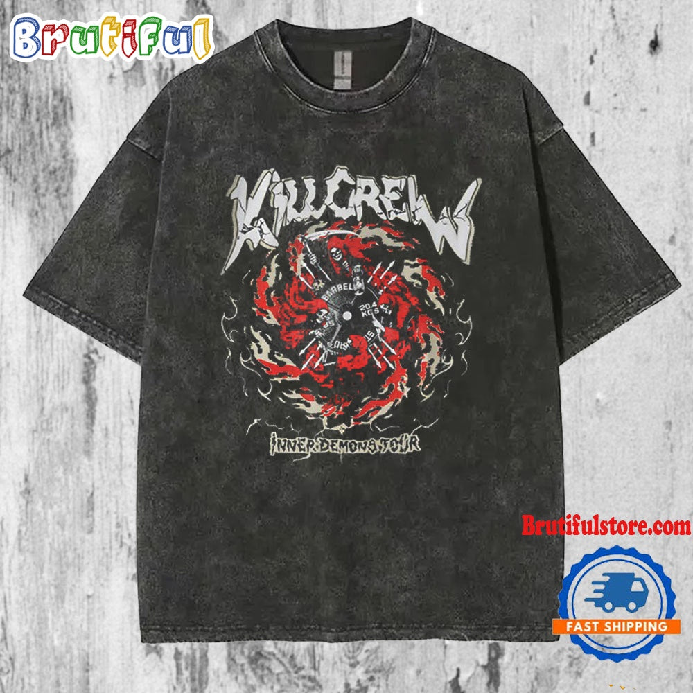 Kill Crew Demons Tour 2024 Mineral Wash T Shirt