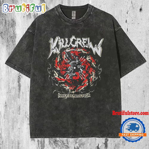 Kill Crew Demons Tour 2024 Mineral Wash T Shirt