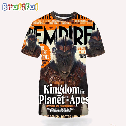 Kingdom Of The Planet Of The Apes on Empire Cover 3D T-Shirt