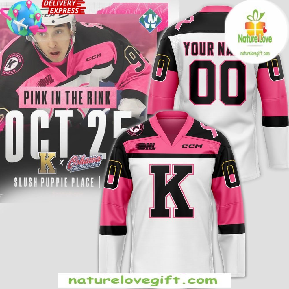 Kingston Frontenacs Pink in the Rink 2026 Hockey Jersey