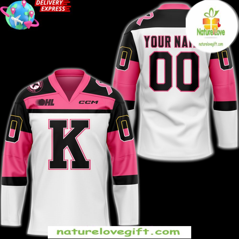 Kingston Frontenacs Pink in the Rink 2026 Hockey Jersey