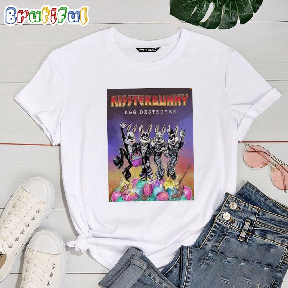 Kiss Band Happy Easter Kissterbunny Egg Destroyer Unisex T Shirt