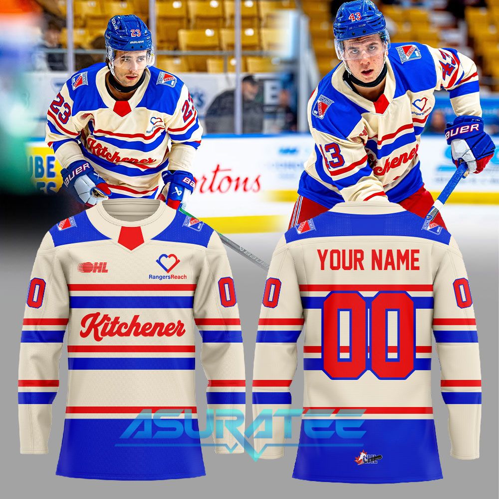 Kitchener Rangers WARMUPS RTown BattleBuilt 2026 Hockey Jersey