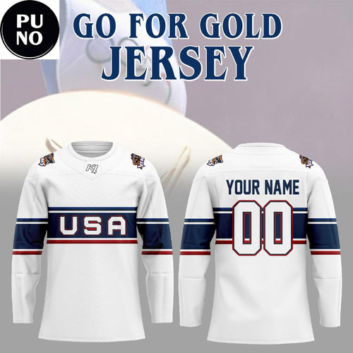 Knoxville Ice Bears x Go for Gold Night 2026 Winter Olympics Personalized Hockey Jersey