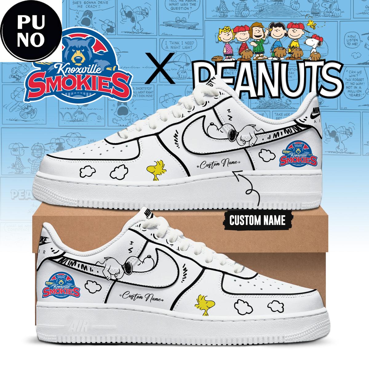 Knoxville Smokies x Peanut Night 2026 Custom Name Air Force 1 Shoes