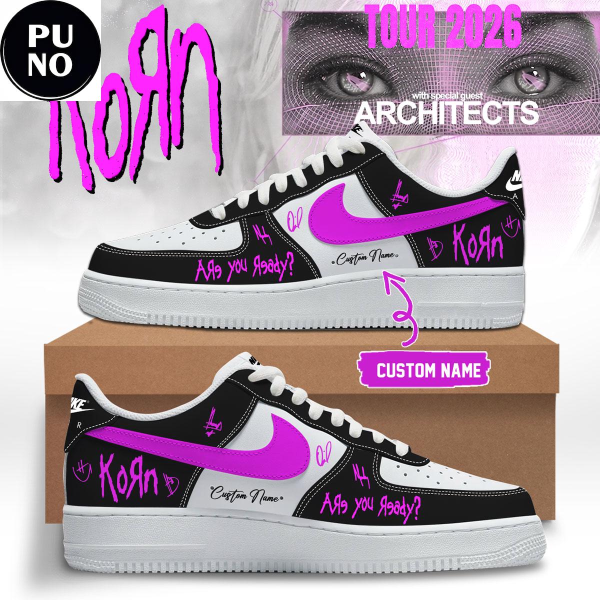 Korn Are You Ready 2026 Custom Name Air Force 1 Shoes