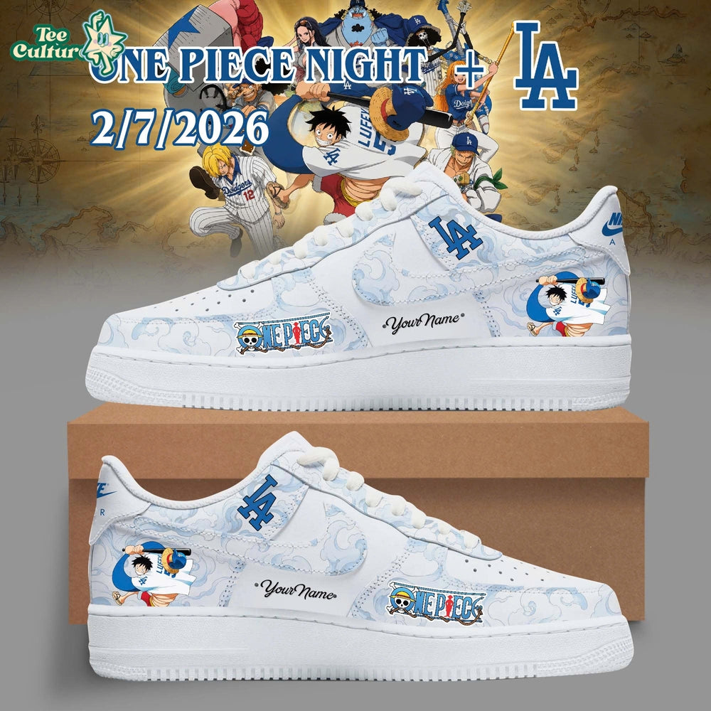 LA Dodgers x One Piece Night 2026 Custom Air Force 1 Shoes
