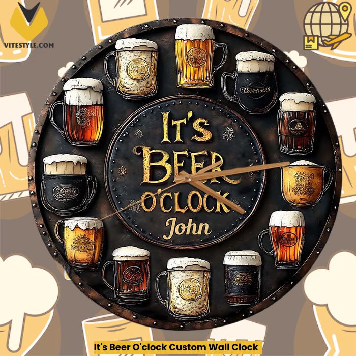 Beer O’clock Custom Wall Clock New Release