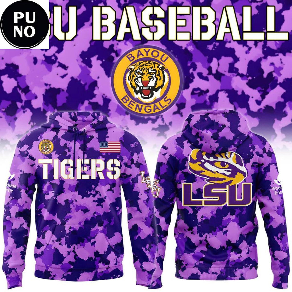 LSU Tigers 2026 Purple Camo Hoodie