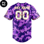 LSU Tigers 2026 Purple Camo Personalized Baseball Jersey